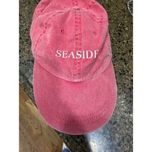 seaside adams brand red adjustable le hat